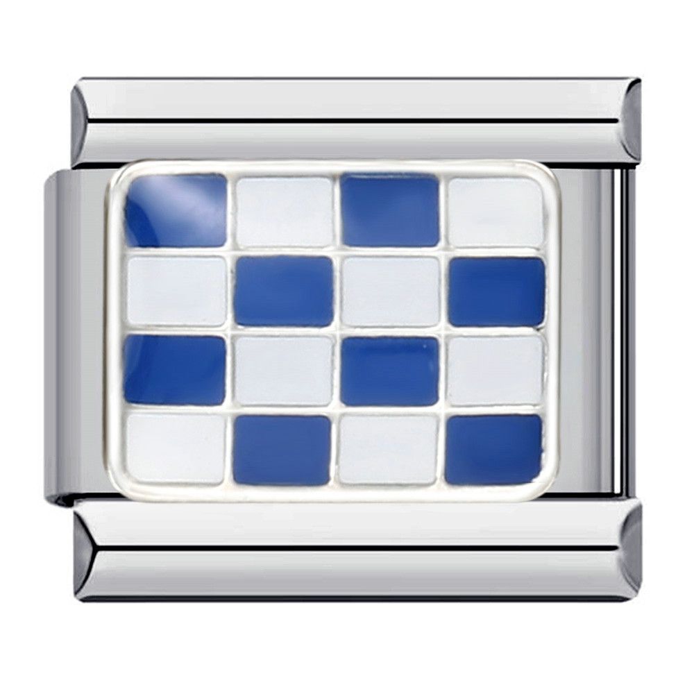blue finish line charm