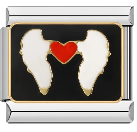 heart angle charm