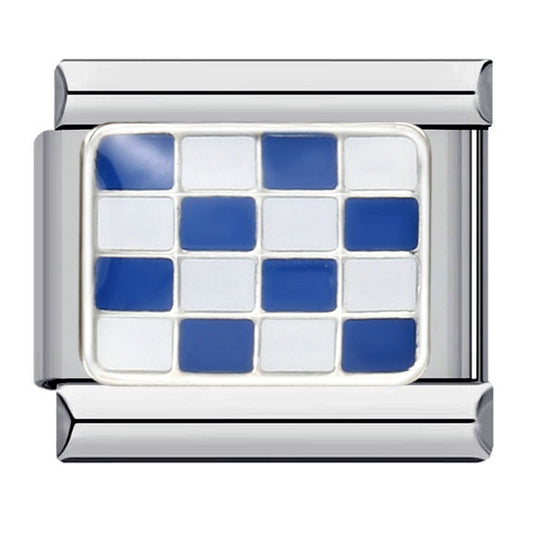 blue finish line charm