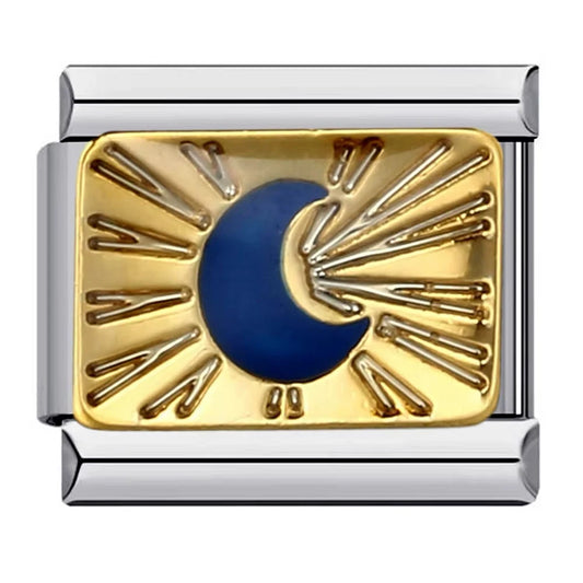 blue gold moon charm