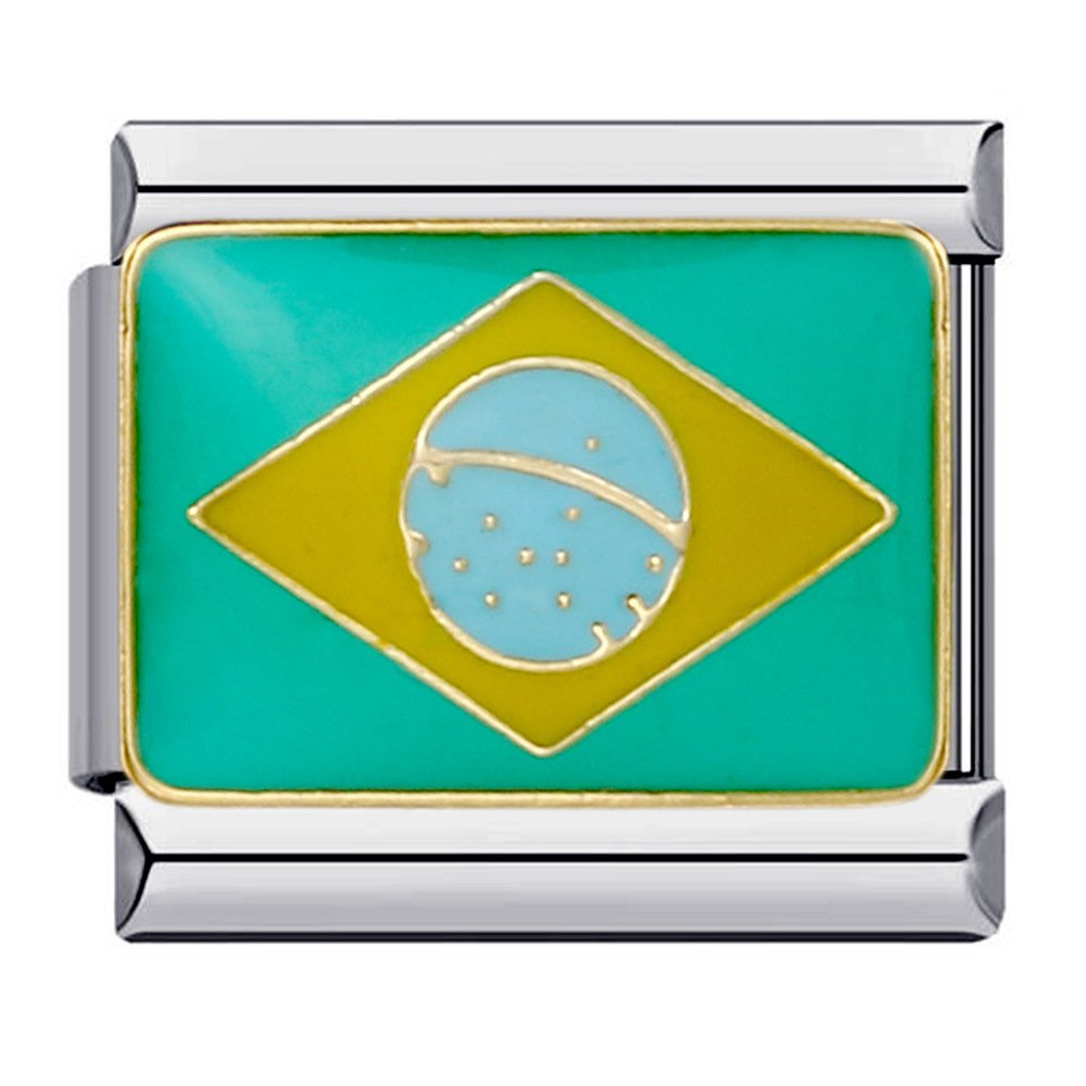 brazil flag charm