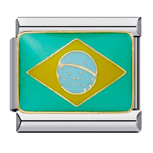 brazil flag charm