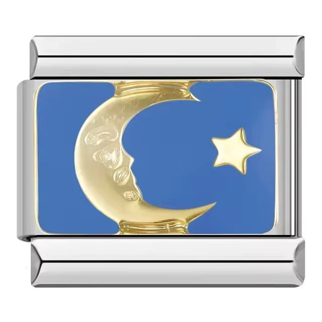 gold moon charm