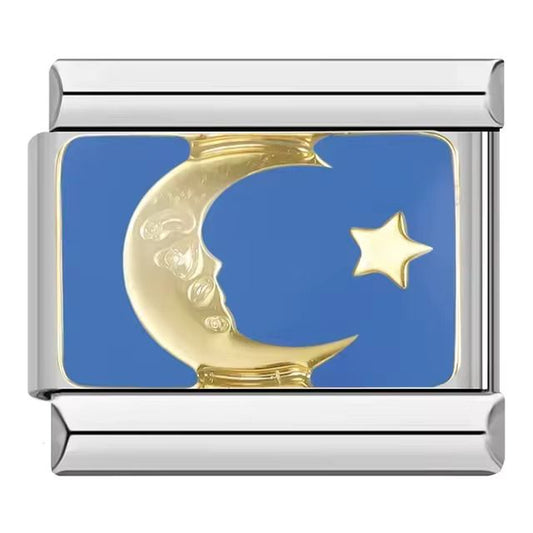 gold moon charm