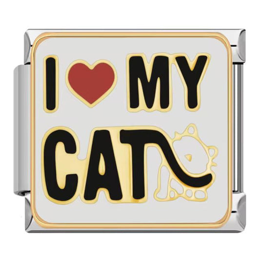 i love my cat charm