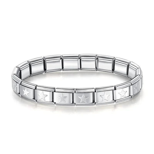silver star shaped bracelet